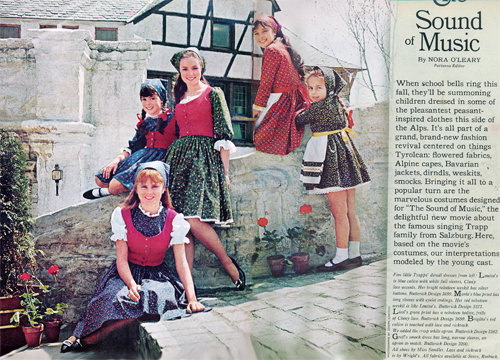 The SOM 7 model The Sound of Music Butterick Patterns 1966