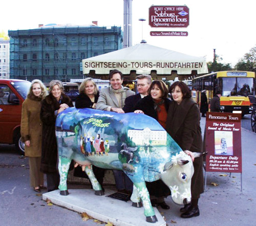 The The Sound of Music cow - handpainted in Salzburg, Austria 2000