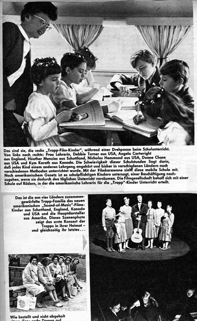 German Sound of Music article while shooting the movie 1964