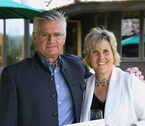 Duane with Elizbeth von Trapp at the von Trapp Family reunion - Trapp Lodge, Stowe, Vermont 2009