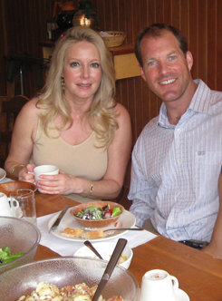 Kym with Sam von Trapp at the von Trapp Family reunion - Trapp Lodge, Stowe, Vermont 2009