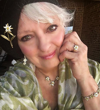 March 2025 Angela launches her Edelweiss Jewelry Collection collaborating with  Michael Michaud