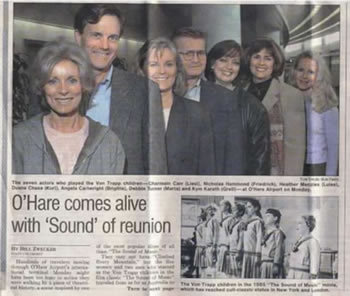 Newspaper article about our arrival in the UK