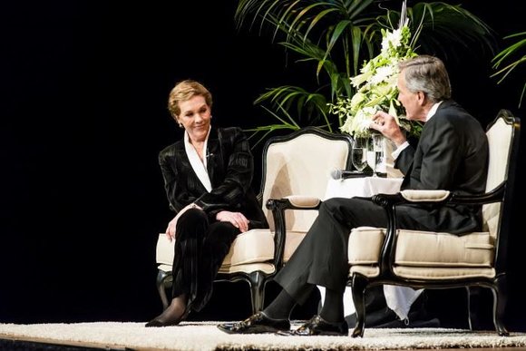 Nicholas hosting 'An Evening With Julie Andrews.'