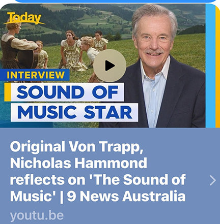 Nicholas Hammond reflects on 'The Sound of Music' 60th Anniversary on Australia Today