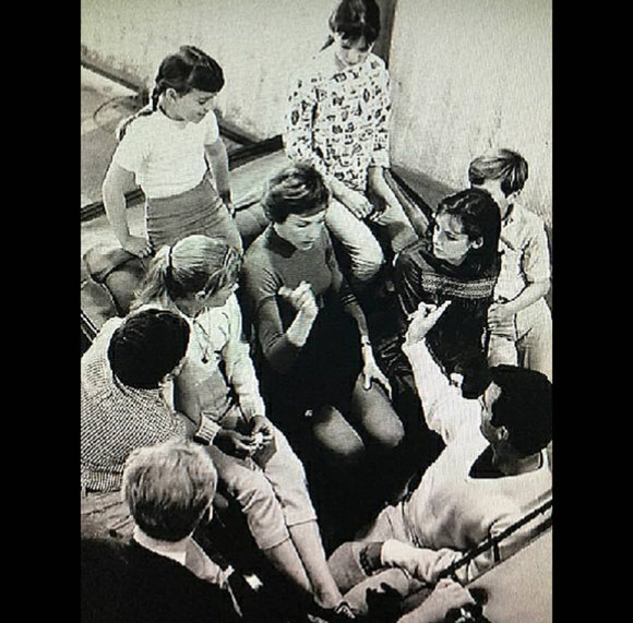 Rehearsing the carriage scene