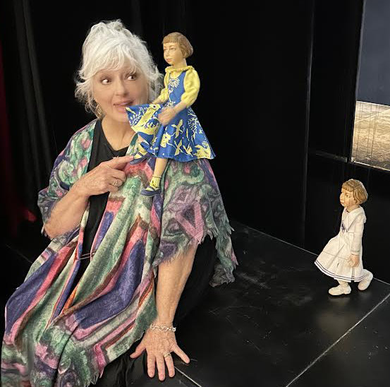 Angela meets her Brigitta Marionette at the beautiful Marionette Theater in Salzburg. 