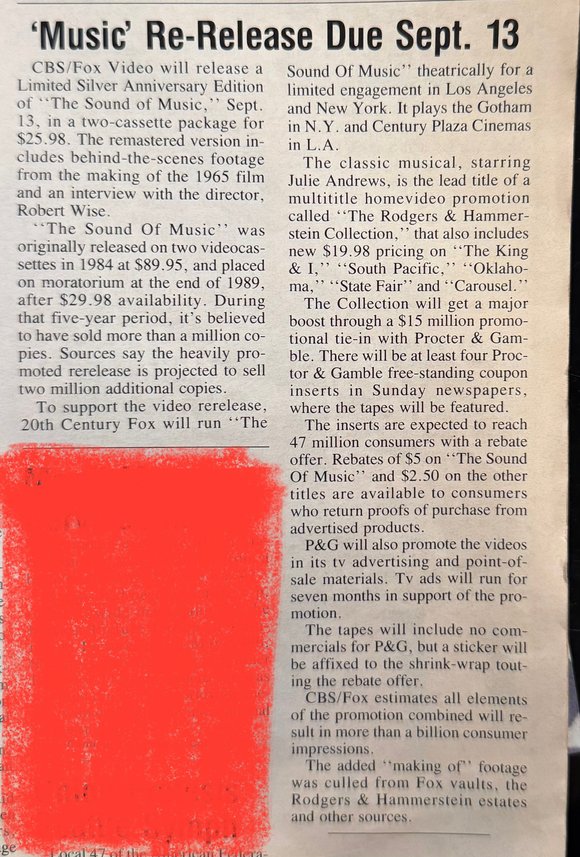 An article from when the movie was released. A limited Silver Anniversary edition.