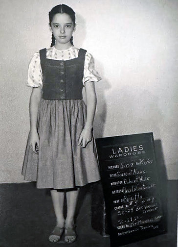 Angela Cartwright continuity wardrobe shot in one of her Do Re Mi dresses